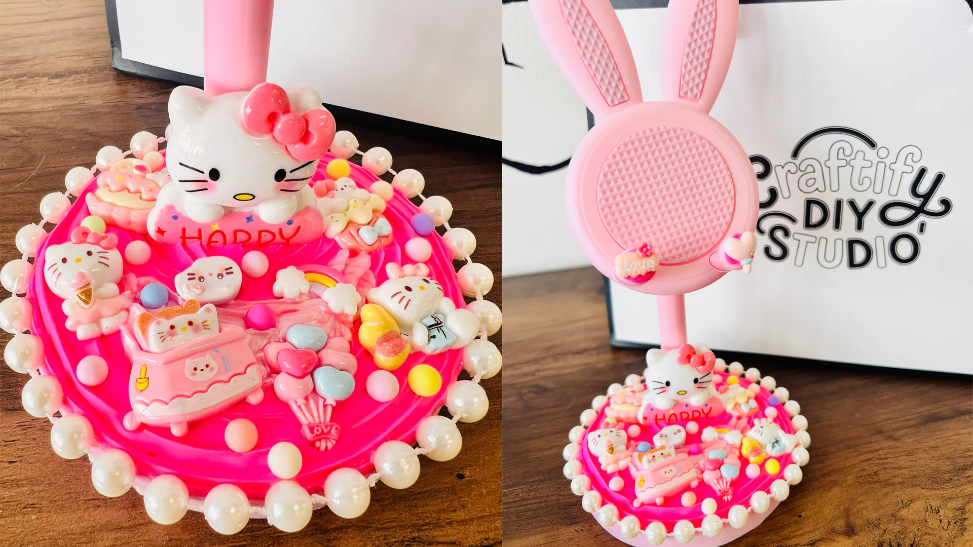 Hello Kitty-themed bunny vanity mirror at Craftify DIY Studio, a Craft Store in Bloomington