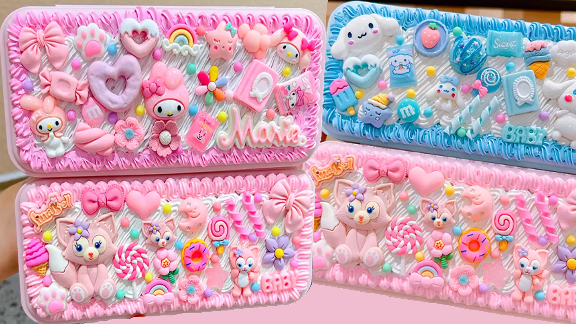 Pastel sweetie decoden pencil cases at Craftify DIY Studio, a Craft Store in Bloomington